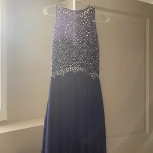 JJs House | Dresses | Prom Dress Worn Once Purple And Bodest Is Beaded At  The Top Petite Length | Poshmark